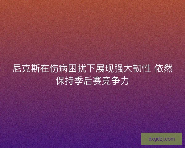 尼克斯在伤病困扰下展现强大韧性 依然保持季后赛竞争力